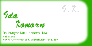 ida komorn business card